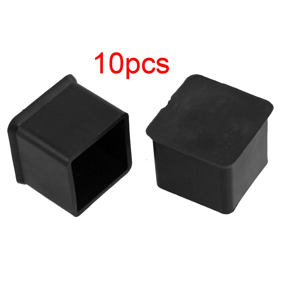 

GSFY Wholesale Newest 10 Pcs Black 1" x 1" Furniture Square Rubber Foot Covers Protectors