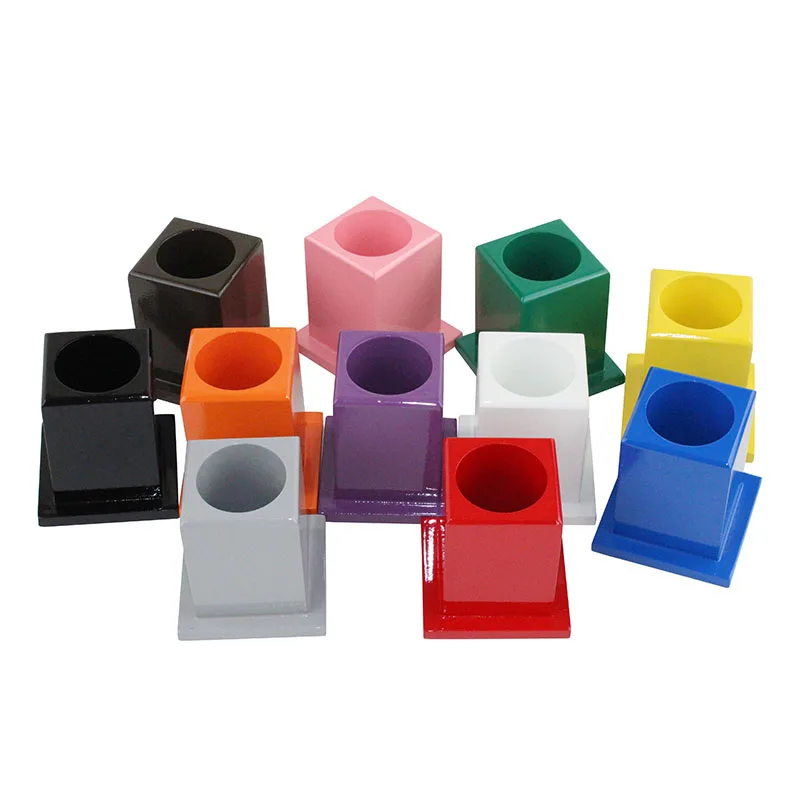  Montessori Set Preschool Teaching Materials Developing Wooden Toys 11 Color Pencil Holders - 32893191561