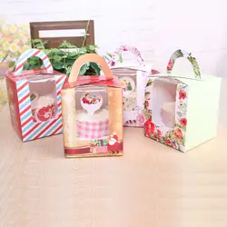 100 шт./лот Бумага кекс коробка, веселое Рождество сувениры Коробки для вашего DIY создания Рождество