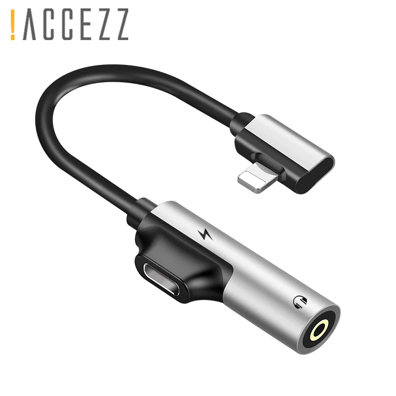 

!ACCEZZ 2 in 1 Jack AUX Earphone Adapter For Apple iphone X 8 7 Plus XS MAX XR 3.5mm Connector AUX Listening Charging Splitter