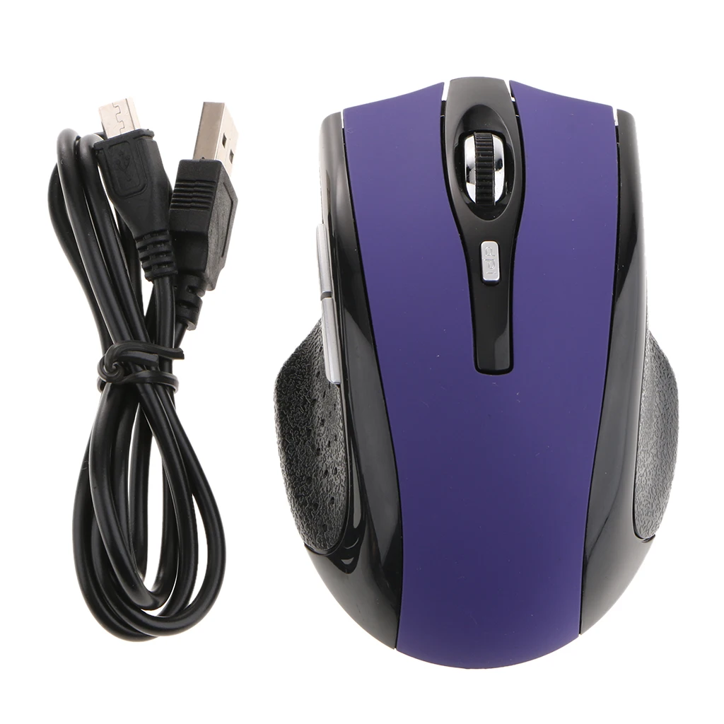 Purple Silent Wireless USB Charging Bluetooth4.0 Gaming Mouse For Computer