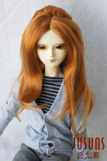 JD091 1/4 Классическая BJD синтетический парик мохера MSD Размеры 7-8 дюймов мягкий синтетический мохер куклы волосы куклы, аксессуары - Цвет: Light carrot