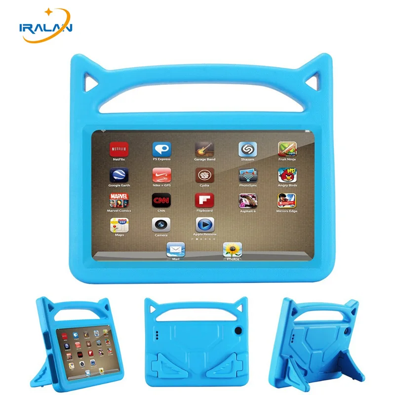 

2018 new Kids Safe Cartoon EVA Shockproof Case For Amazon kindle fire HD 8 2016 Stand Cover For New Kindle Fire HD 8 2017+stylus