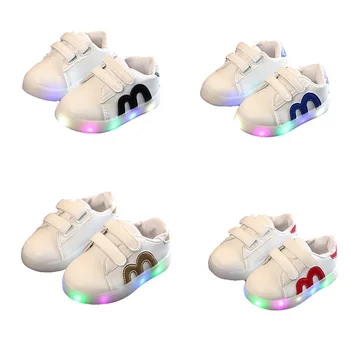 

Children Shoes Girls Boys Lightening Sport Shoes Antislip Soft Bottom Kids Baby Sneaker Casual Flat Sneakers New Arrival L1