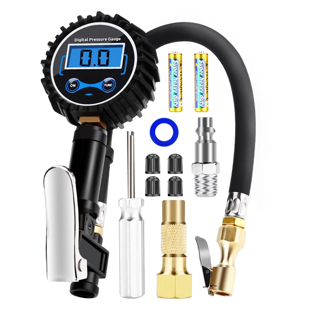 

200 PSI Accurate Digital Tyre Inflator with Pressure Gauge With Rubber Hose For Car Truck Moto