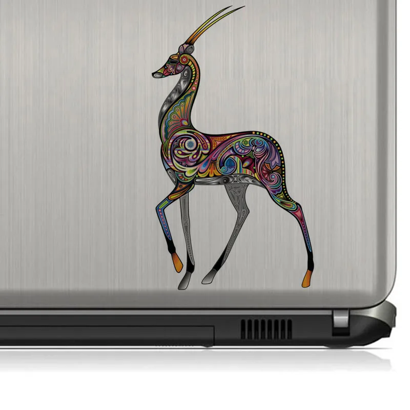 

Deer Lizard Sea Horse Elephant Color Flower Pattern PVC Wall Sticker For Computer Removable sticker Decal Ethnic style Home Deco