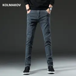 2019 Новое поступление высокое качество повседневное slim fit тенденции моды классика бизнес джинсы для женщин, для мужчин узкие брюки