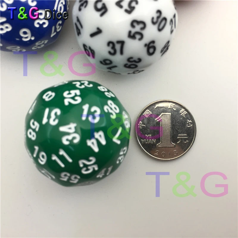 T & G игральные кости высокое качество шесть цветов 60 двухсторонние D60 большая