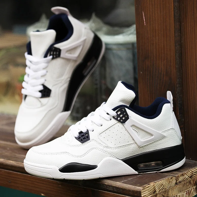 

New Men and Women Couples Casual Sports Shoes Spring and Autumn Air Cushion Bottom Help Brand Leather Small White Shoes Mens