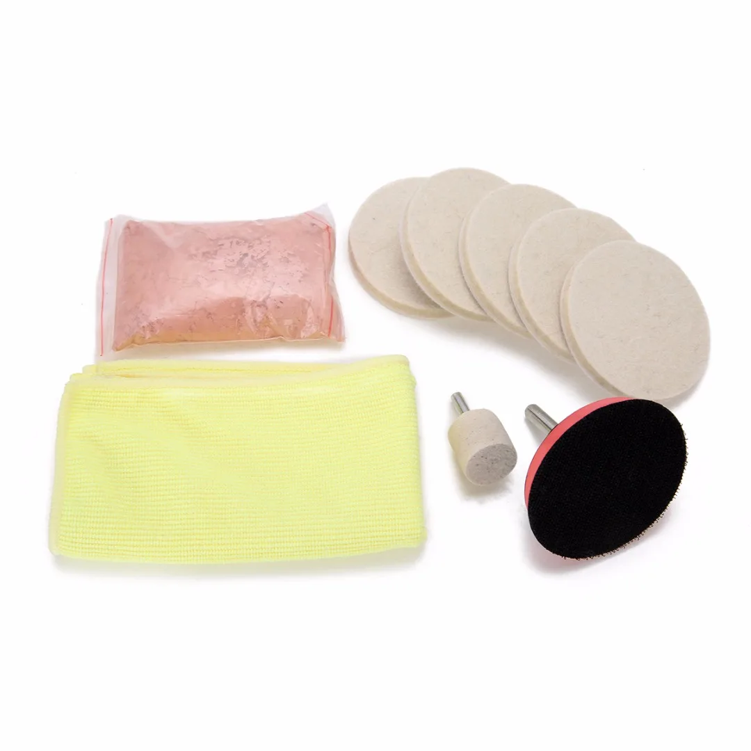 10pcs Glass Polishing Kit Windows Windscreen Scratch Remover 100g