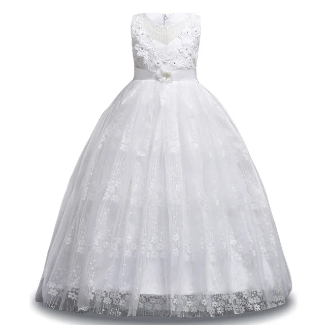 Детское платье подружки невесты с цветочным узором для девочек свадебные вечерние платья принцессы для девочек Одежда для девочек-подростков 5, 7, 9, 11, 13 лет - Цвет: as picture