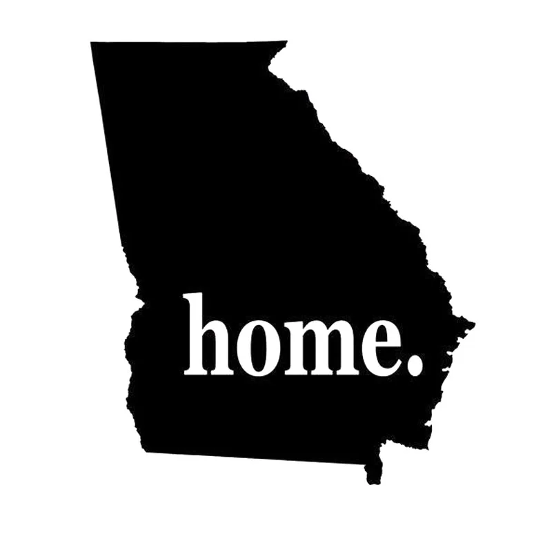Georgia home decal for car white vinyl