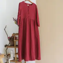 Новое поступление, женское оригинальное дизайнерское свободное модное платье, льняные платья 25000