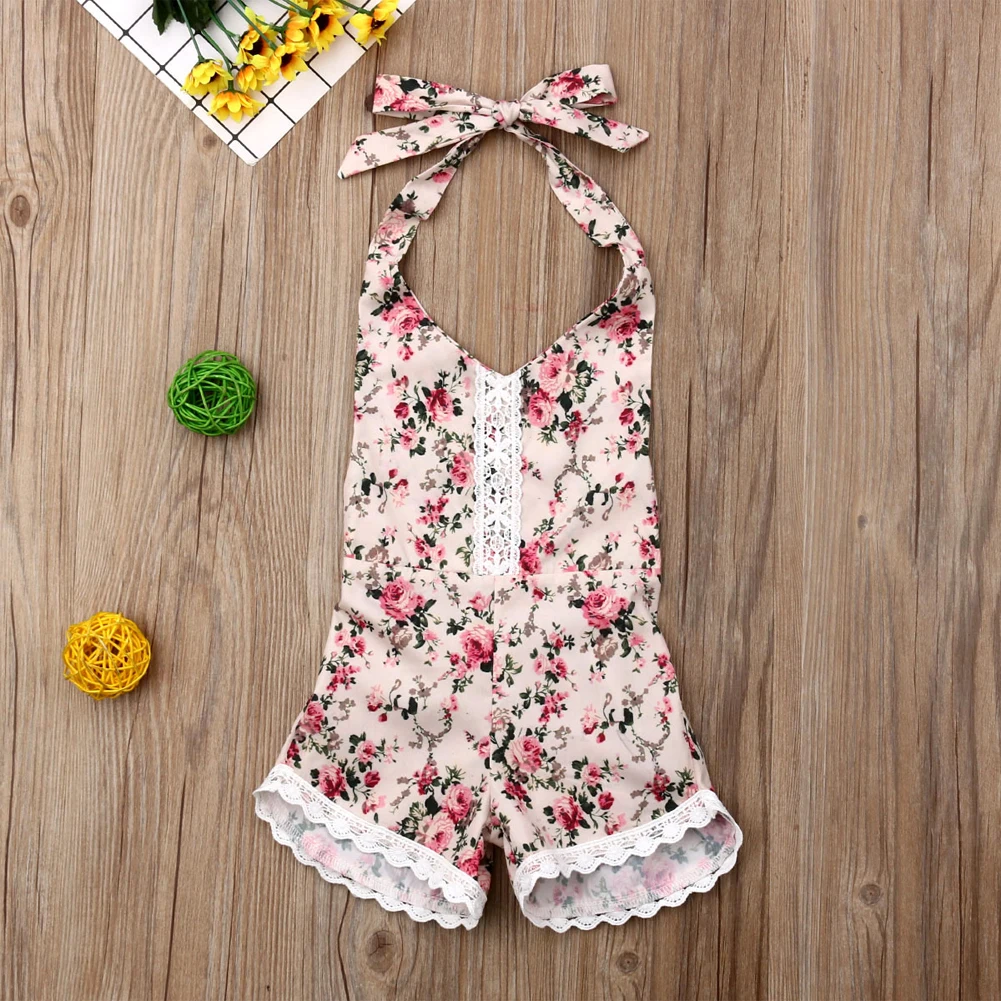 Cute Newborn Infant Baby Girl Fashion Summer Halter Causal Cotton Beige Clothes Sleeveless
