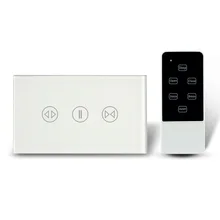 US Standard Active Sense Touch Screen Curtain Switch Remote Control with 433 MHZ frequency Smart Home System