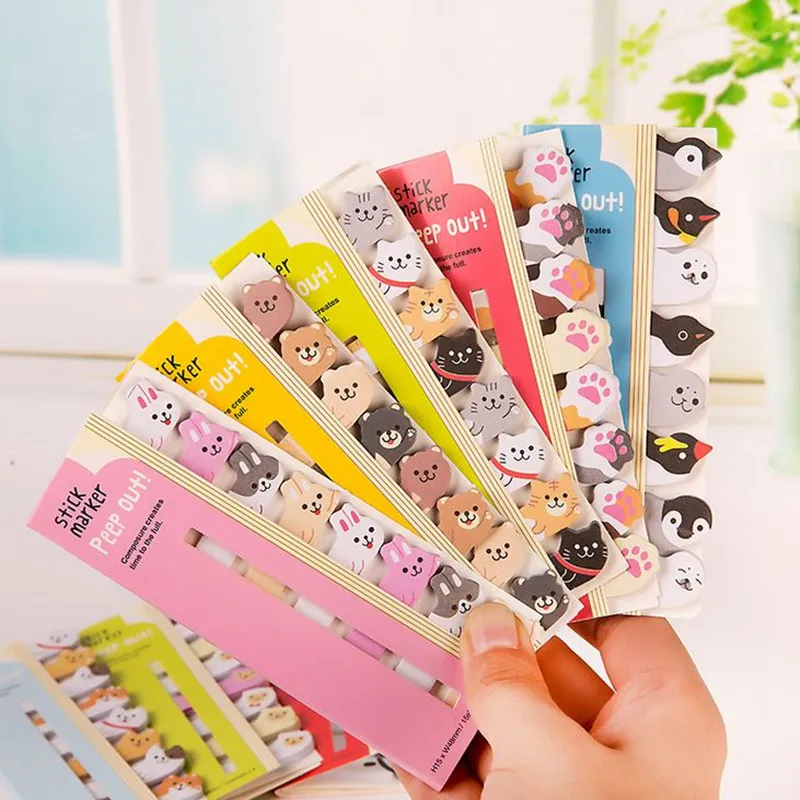 

Coloffice 1PC Kawaii Cat Panda Memo Pads Message Notes Stationery Message Sticky Note Paper Planner Notes Office School Supplie
