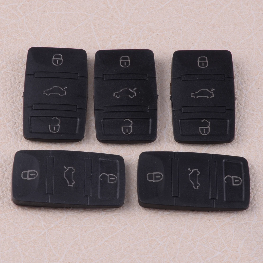 

CITALL 5pcs Rubber Remote Key Button Pad Shell Replacement for VW VOLKSWAGEN Tiguan Beetle Jetta Skoda Octavia Seat Leon Altea