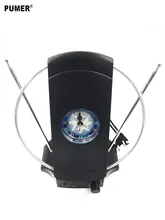 TV Indoor antenna DVB-T2 Antenna digital&Analog receiver VHF UHF for HDTV DTV Signal Booster No installation required PUMER