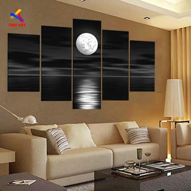 Us 590 Black And White Color Moon Picture Wall Art Hand Painted Modern Abstract Oil Painting On Canvas Gift No Frame Jyjhs001 In Painting Us 590 Black And White Color Moon Picture Wall Art Hand Painted Modern Abstract Oil Painting On Canvas Gift No Frame Jyjhs001 In Painting