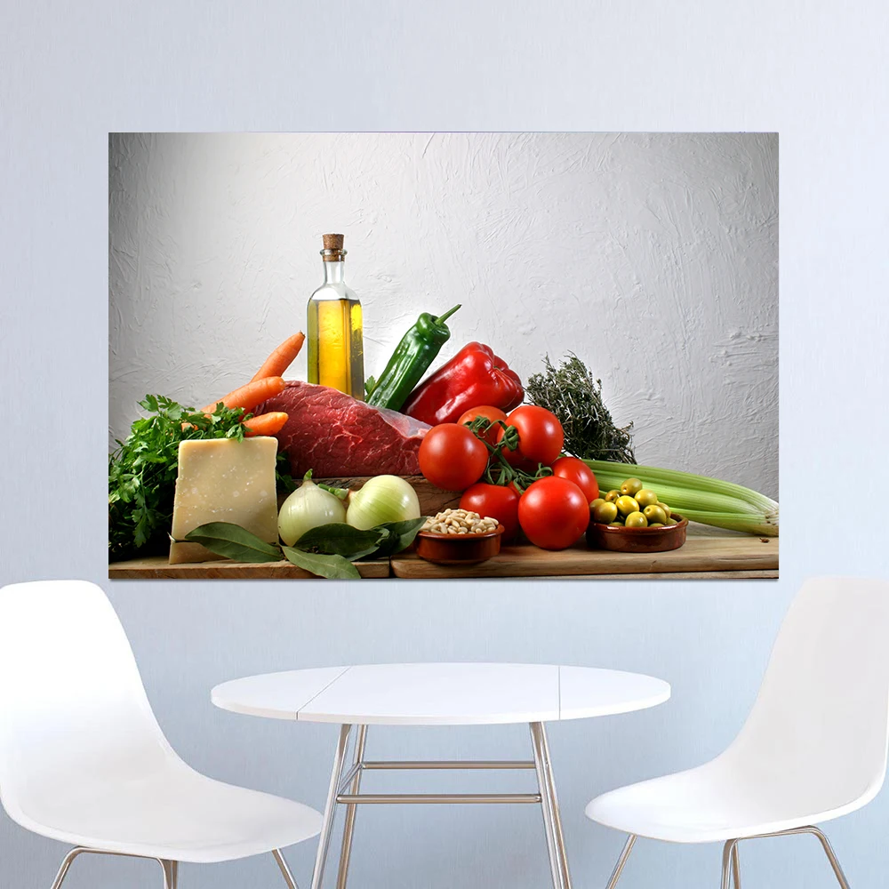 MUTU кухня тема настенный плакат и принты фрукты и овощи холст искусство настенные картины холст художественные картины украшение