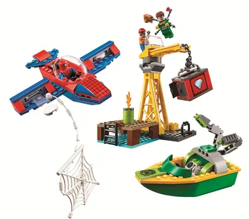 

Avengers Marvel 4 Infinity War Super Heroes lEGOED Spider Man Diamond defense Building toys for Children Toys