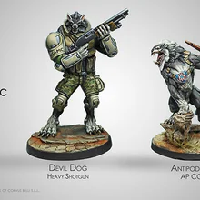 [Loong Way Miniatures] Corvus Belli Infinity 0580 DEVIL DOGS, 2-й штурмовой летучая мышь. Металлические Миниатюрные USAMC 32 мм