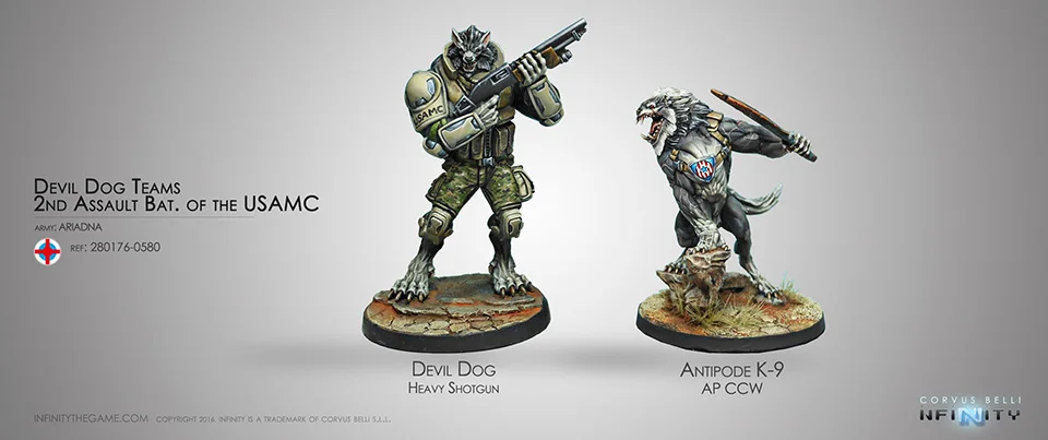 [Loong Way Miniatures] коровус Бели Бесконечность 0580 команда DEVIL DOGS 2-я штурмовая бита.