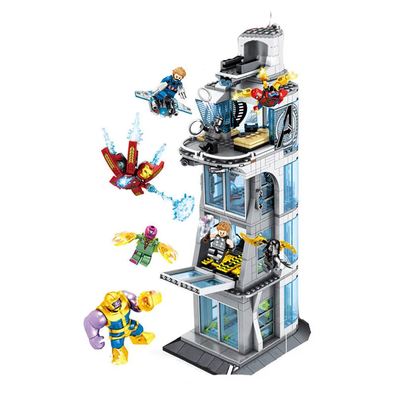 

Legoling Avengers 4 Endgame Thanos Captain Marvel Movie Iron Man Mini Super Heroes Figures Building Block Bricks Toys for Boys