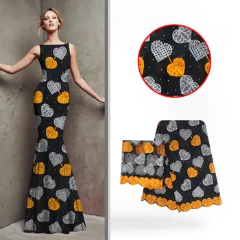 

High quality black african lace fabric for dress 5yards+2yards african swiss voile lace nigerian lace fabrics cotton lace B2-S11