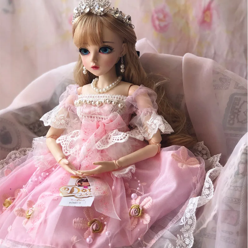 1/3 BJD 60 см куклы игрушки высшего качества китайская Кукла 18 шарниров BJD шарнир Кукла платье Мода девушка подарок игрушки - Цвет: Многоцветный