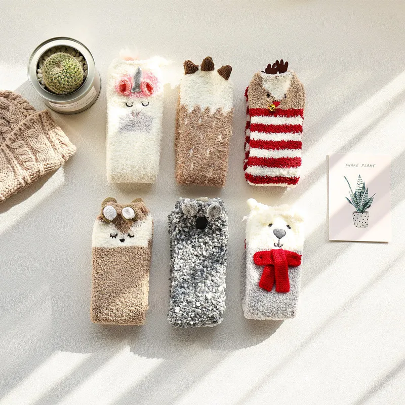 

elk/bear design Christmas socks baby boy/girls knee high long socks chidlren socks winter thick terry baby leg warmer 0 to 8t