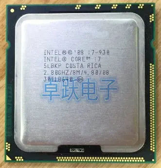 Lntel четырехъядерный I7-930 процессор настольный процессор i7 930 8M кэш 2,8 GHz 4,80 GT/s QPI FCLGA1366(Рабочая