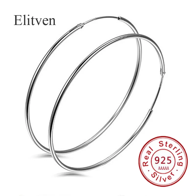 Серьги кольца Elitven Настоящее серебро 925 пробы серьги для женщин и девушек