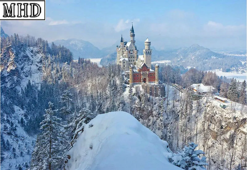 зима в саксонии. коломана в швангау бавария. бавария schackgalerie зима.