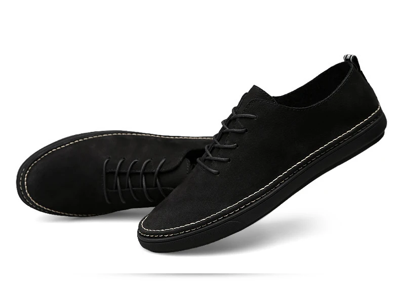 ZUNYU/Новинка; сезон осень; модная мужская обувь из натуральной кожи на шнуровке; Мужская черная обувь на плоской подошве; удобная мужская повседневная обувь; кроссовки