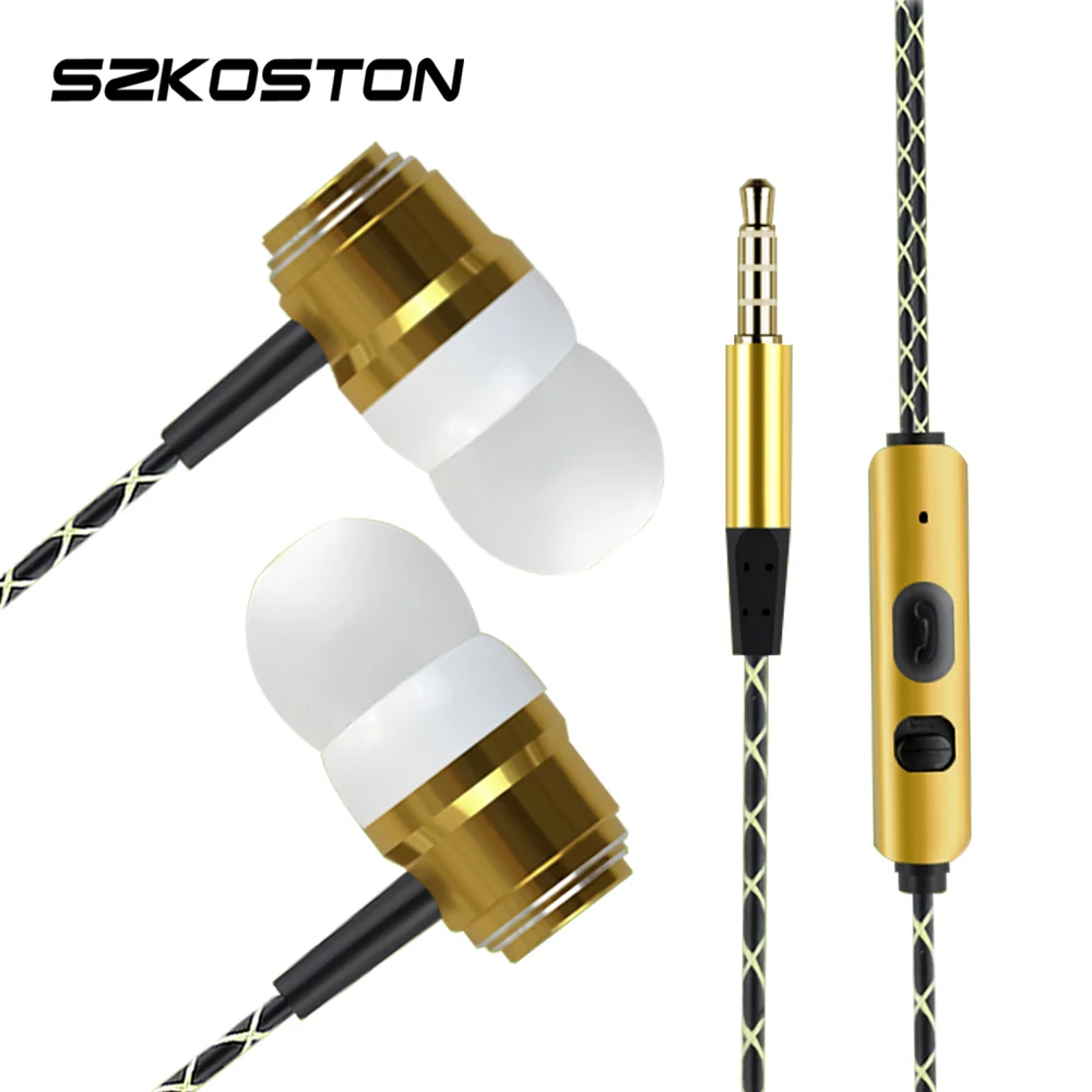 

KST Metal 3D Earphone With Multifunctional Home Button+3.5mm Gold-Plated Plug+1.2m Long Earphones Wire+Handsfree Call 4 Colors