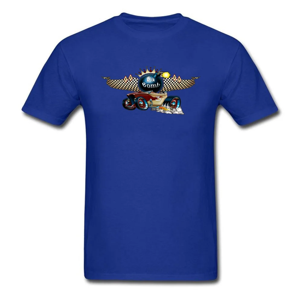 Da Bomb T Shirts for Men Summer Summer Tops Shirt Short Sleeve Wholesale Custom Tee-Shirts O Neck 100% Cotton Top Quality Da Bomb blue