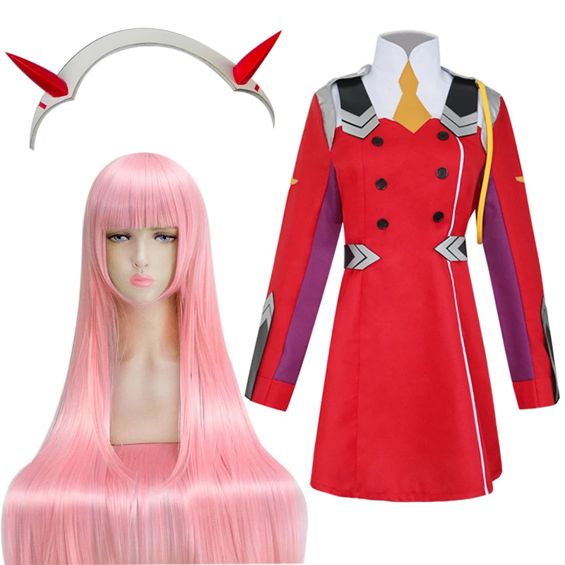 

Darling in the Franxx ZERO TWO CODE:002 Cosplay Costume Women Cosplay Wig Full Set