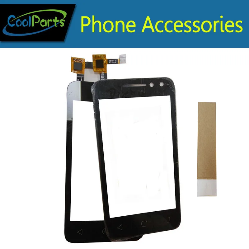 1 шт./лот для Alcatel One Touch Pixi4 4,0 OT4034 4034D 4034A 4034E OT4034 сенсорный экран дигитайзер панель объектив с лентой черный цвет