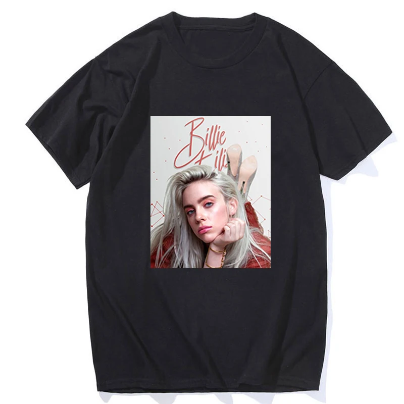 

Billie Eilish T-Shirt Cool Singer Women/men Funny Harajuku Fashion Aesthetic Vogue Casual Brand Shirts Top Tees Summer Clothing
