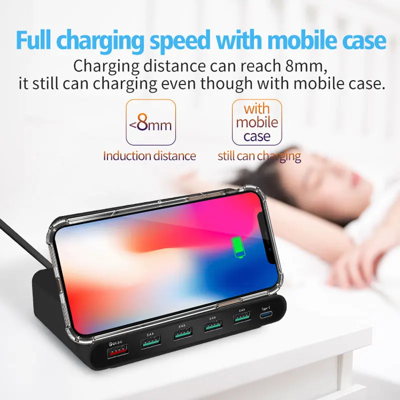 QC3.0 اللاسلكية شاحن للقرص iphone samsung جديد متعددة 5 منافذ وحدة شاحن نوع-c اللاسلكية سريعة شاحن الولايات المتحدة المملكة المتحدة الاتحاد الأوروبي ا... QC3.0 اللاسلكية شاحن للقرص iphone samsung جديد متعددة 5 منافذ وحدة شاحن نوع-c اللاسلكية سريعة شاحن الولايات المتحدة المملكة المتحدة الاتحاد الأوروبي ا...