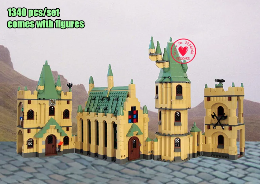 

New Hogwarts Castle movies fit legoings 4842 harry potter figures city castle model building block bricks toy Christmas gift