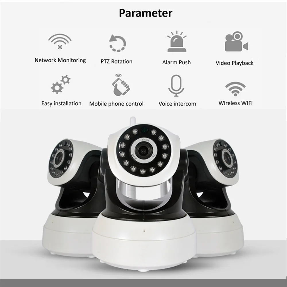 

BAPASCO HD 1080P Cloud Wireless IP Camera Intelligent Auto Tracking Of Human Home Security Surveillance CCTV Network Wifi Camera