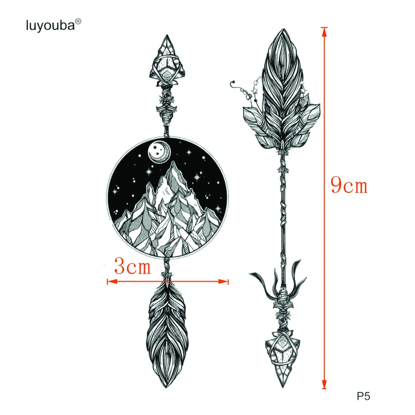 Flecha de Pedra Temporárias para os Homens à Prova Tatuagens Água Arma Temporales Tatuajes Hombre Manga Tatoo Tatuagem Flash 200 Pcs d' 3 Arma Temporales Tatuajes Hombre Manga Tatoo Tatuagem Flash