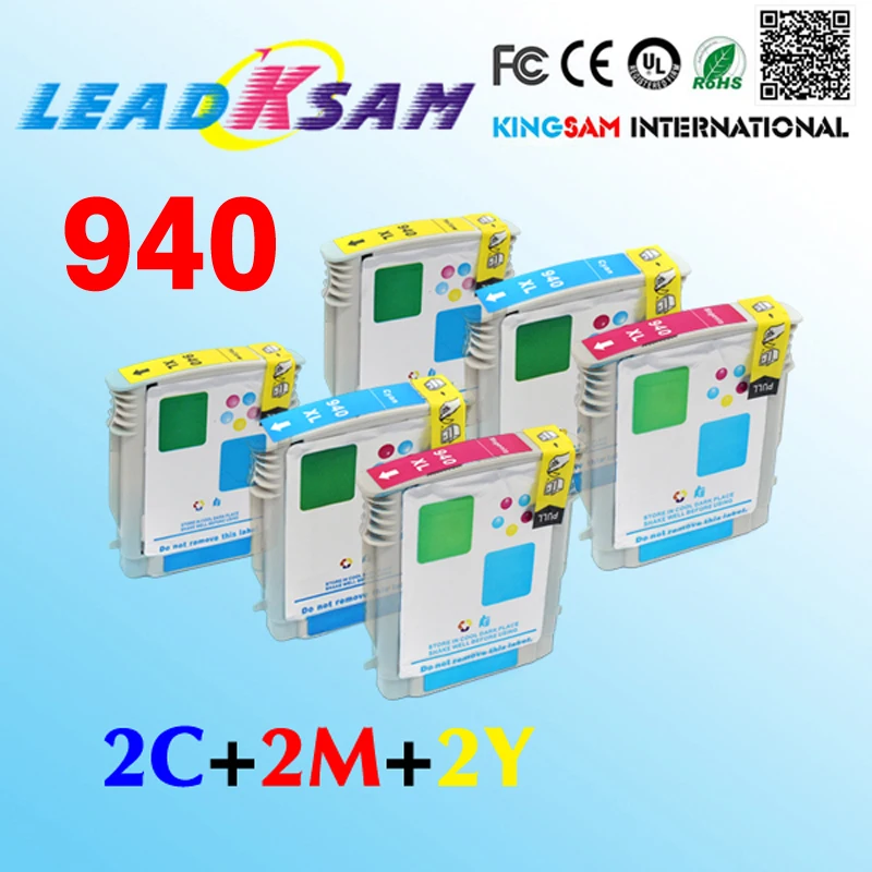 6x совместимые картриджи для hp940 940xl Officejet Pro 8000 8500 8500A|ink cartridge|compatible ink cartridgecompatible
