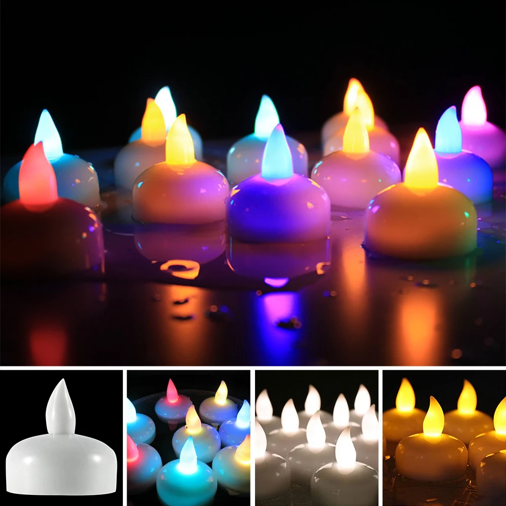 Светодиодный датчик Tealight воды мерцающий Votive светильник свеча красочный