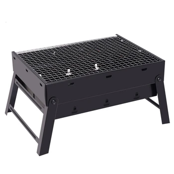 

Mini Portable Outdoor Barbecue Collapsible Whole Set with Handle Wild Charcoal Grill Thicken Durable Free Installation Light