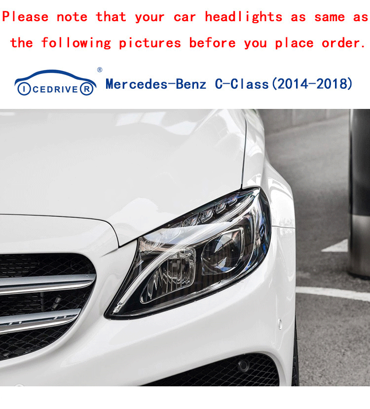 Icedriver для Mercedes Benz C class DRL RGB многоцветный светодиодный панель w205 s205 c205 a205 AMG c 63- дневные ходовые огни