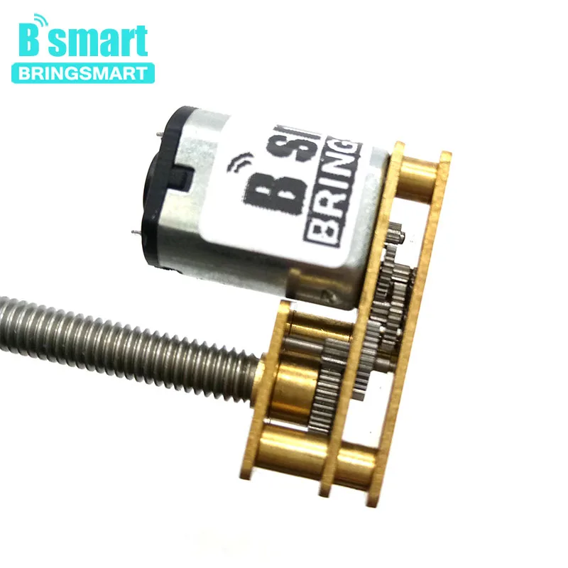 Bringsmart 1024GN20 M4 55 мм переплетенную шахту DC Шестерни двигатель 3V~ 12V 15/25/30/60/100/120/150/200/250 об/мин Мини электрическая машина с мотором