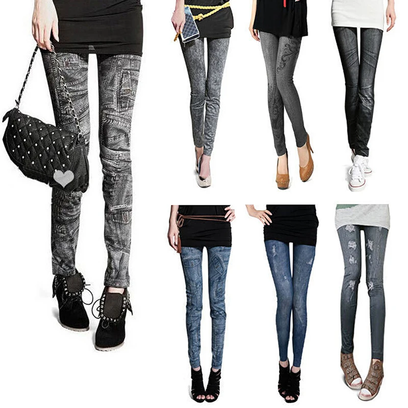Skinny Pants Slim Denim Leggings Fashion Women Sexy Jean Skinny Leggings Stretchy Comfortable Leggings